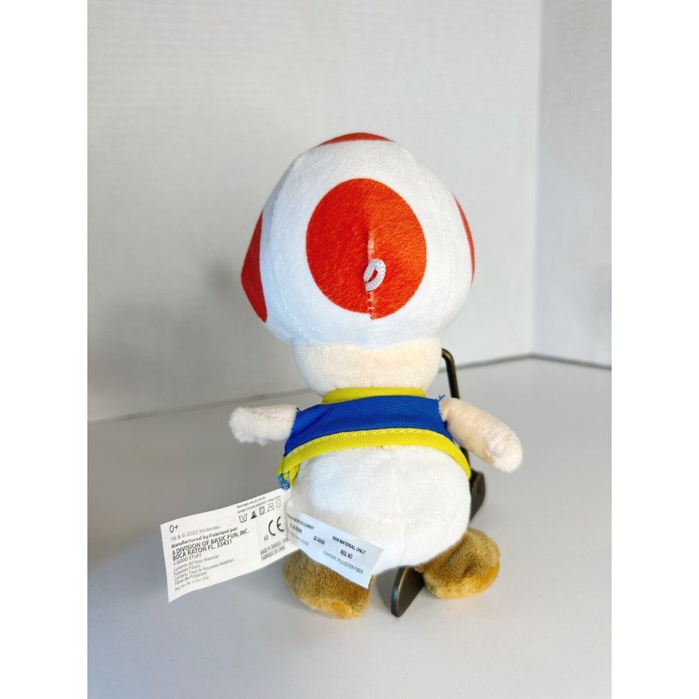 Nintendo Super Mario Brothers Toad Plush Stuff Toy 25cm Plush - Picture 3 of 3